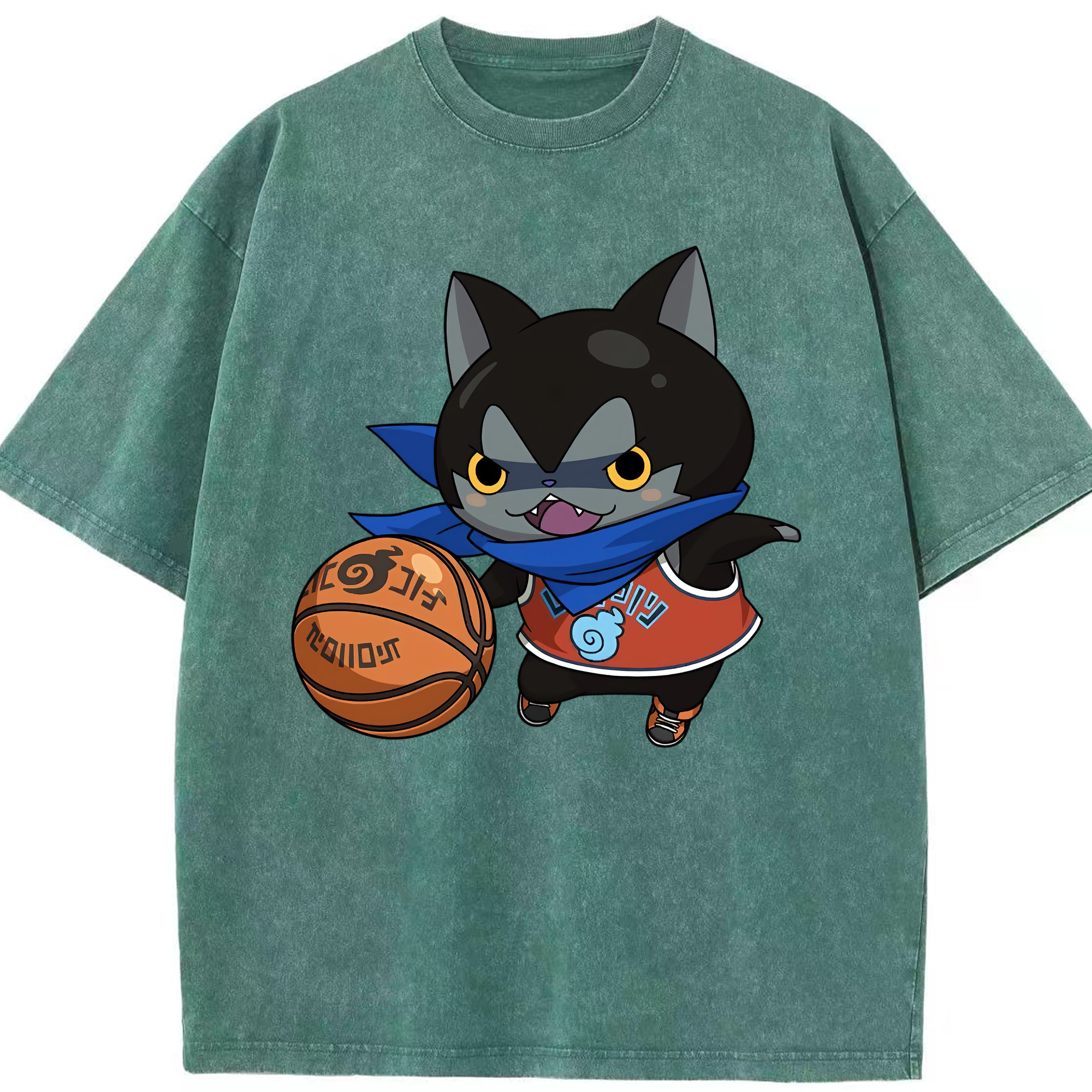 （画像用） 妖怪ウォッチ Yo-kai Watch 綿100% ヴィンテージ風 半袖Tシャツ（フロントプリント）